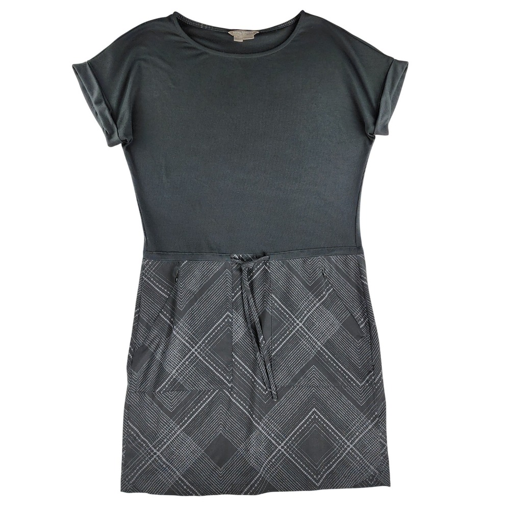 Royal Robbins T-Shirt‎ Dress Womens Medium Gray Geometric Recycled Stretch
